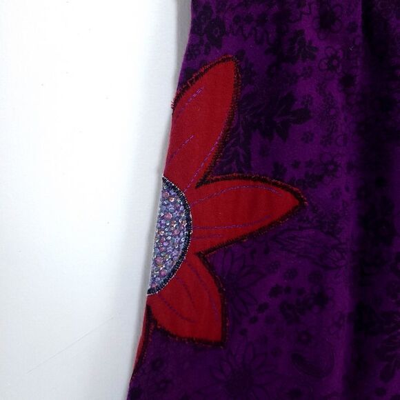 Underground Original 100% Cotton Groovy Floral Patches Pixie Skirt - Picture 3 of 8